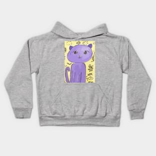 AriCorn88 Purple cat Kids Hoodie